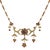 Featuring a dramatic drop design, this lovely bohemian necklace is composed of gorgeous garnet stones arranged in...