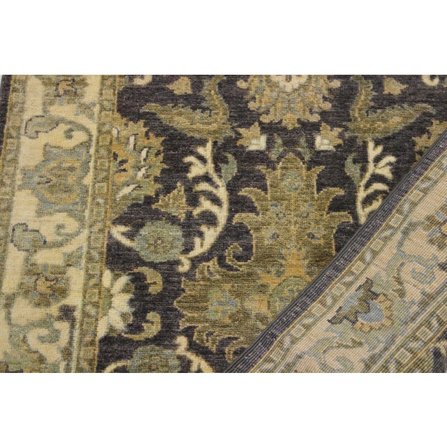 Charcoal Boho Chic 1990's Ziegler Charcoal/Brown Wool Runner Rug- 2'7'' X 10'3'' For Sale - Image 8 of 10