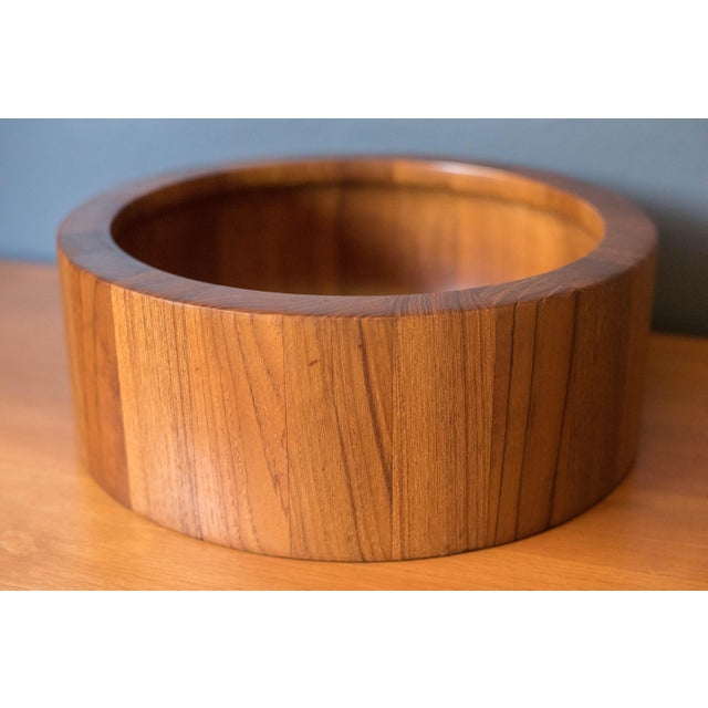 Wood Vintage Danish Teak Salad Bowl Serving Set by Jens H. Quistgaard for Dansk For Sale - Image 7 of 15