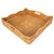 Wood Artifacts Rattan Scallop Collection Square Tray with Cutout Handles in Honey Brown - 20" For Sale - Image 7 of 8
