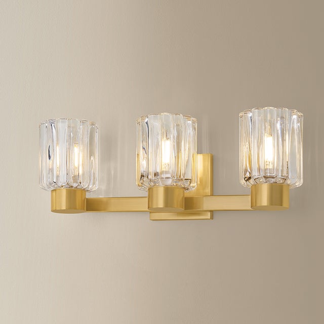 Mitzi Mitzi Danae 18 in. 3 Light Bath and Vanity in Aged Brass Finish For Sale - Image 4 of 7