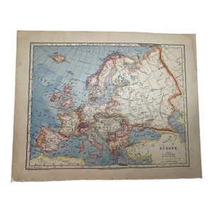 1883 Antique Europe Map