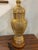 1940s Moroccan Tooled Brass Lamp With Copper and Wood Accents For Sale - Image 11 of 12