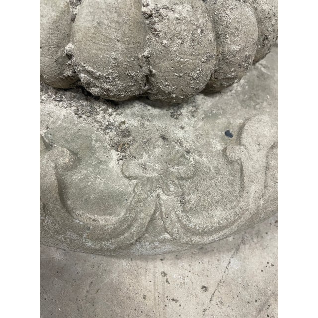 Vintage New Orleans Estate (Garden District) Cast Stone Birdbath With Scrolled Pedestal For Sale - Image 10 of 12