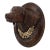 A Mid-20th Century Wooden Hand-Carved Decorative Dog Head For Sale