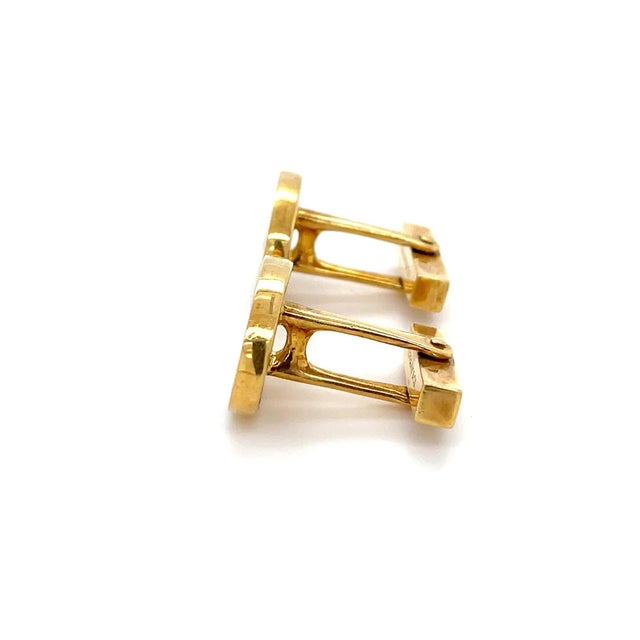 Tiffany & Co. Vintage 18k Yellow Gold and Onyx Cufflinks For Sale In Chicago - Image 6 of 6