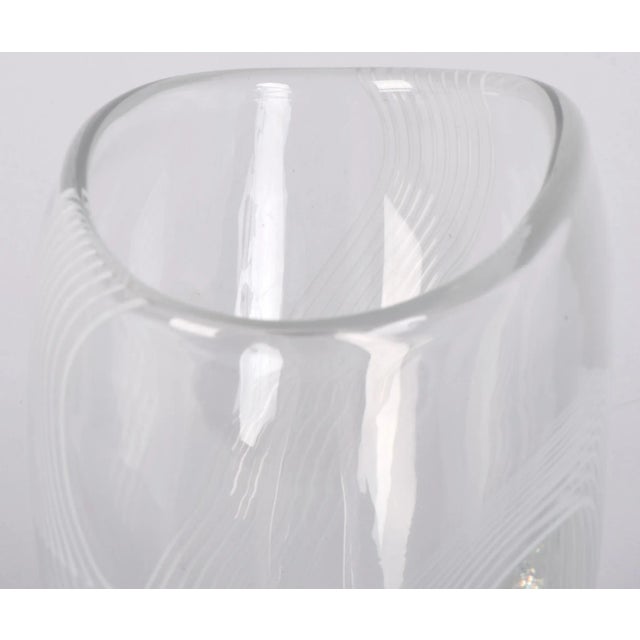 Mid 20th Century Vintage Vicke Lindstand Kosta Art Glass Arabesque Bowl For Sale - Image 5 of 13