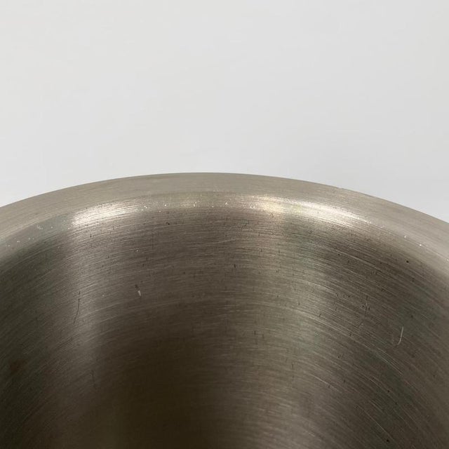 Gold Italian Silver Colored Round Vase in Stainless Steel, 2000s For Sale - Image 8 of 14