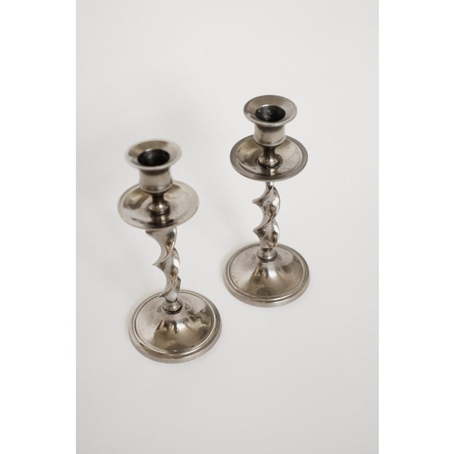 Vintage Twisted Candlesticks, 1970s, Set of 2 For Sale - Image 6 of 7