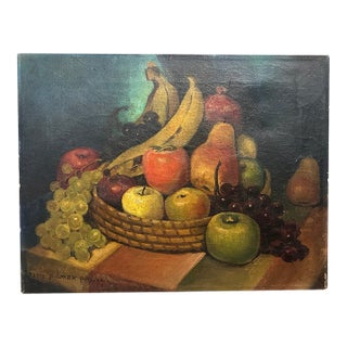 Elsie Palmer Payne, Still Life With Fruit, Oil on Canvas, C. 1930s For Sale