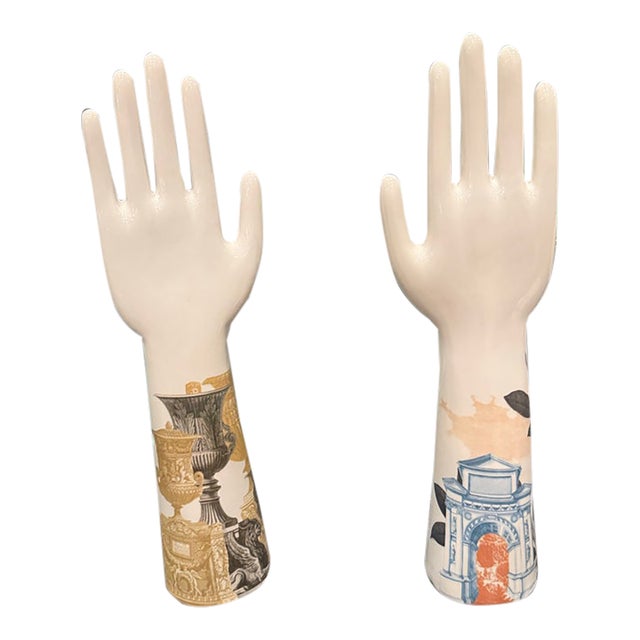 Vito Nesta Grand Tour Capodimonte Porcelain Hand Sculptures - Pair For Sale
