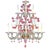 Ca Rezzonico Venetian Chandelier in Transparent and Pink Floral Murano Glass by Simoeng for Simoeng For Sale - Image 7 of 7