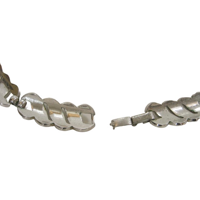 1980s 1980s Modernist Silver Plate Necklace For Sale - Image 5 of 5