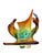 1960s 1960s Canadian Lorraine Art Glass 19" Tie Dye Sculptured Console Centerpiece For Sale - Image 5 of 8