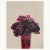 Expressionism Abbie Zabar Red Roses in Red Glass Beaker 4.13.09 Drawing by Abbie Zabar For Sale - Image 3 of 5