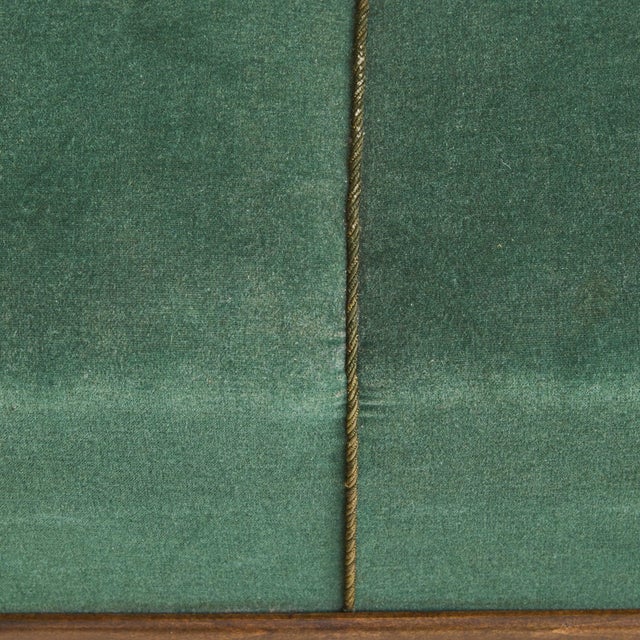 French Art Deco Méredieme Chaise Lounge in Original Green Upholstery, 1930s For Sale - Image 9 of 11