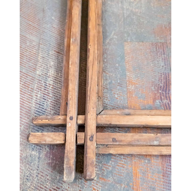20th Century American Black and Gold Carved Pine Tramp Folk Art Picture Frame For Sale - Image 10 of 10