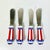 Metal 1970s Americana Boho Chic Arts & Crafts Stars & Stripes Spreader Knives - Set of 4 - 4th of July For Sale - Image 7 of 8