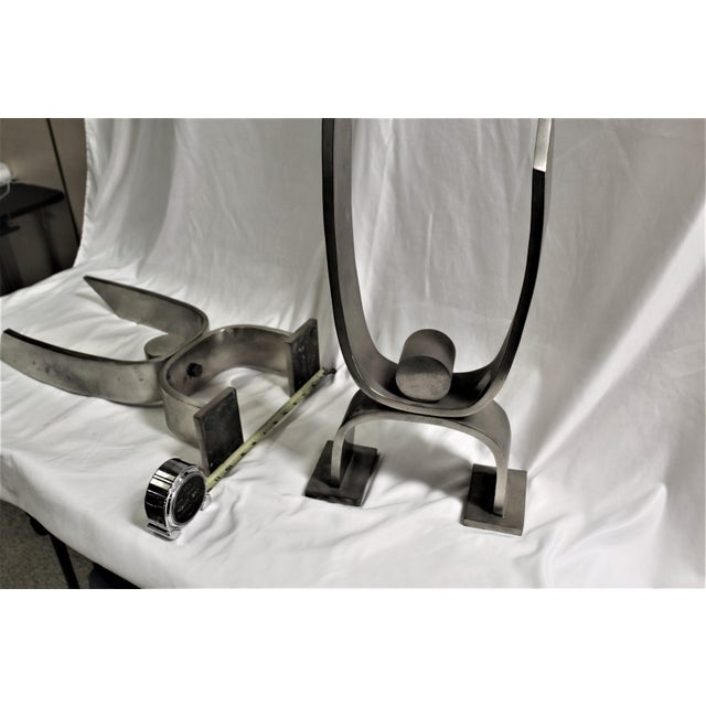 Modern/Art Deco Silver Andirons For Sale - Image 13 of 17