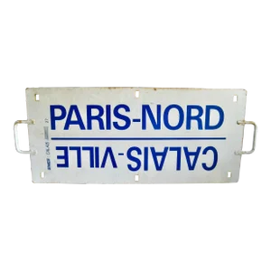 Antique Sign From the French Train Compagnie Paris- Nord
