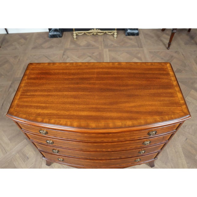 Nvin0620 Vintage Maitland Smith Banded Chest of Drawers For Sale - Image 6 of 18