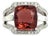 Natural Tourmaline Diamond Ring 6.5 14k White Gold 5.89 TCW Certified For Sale