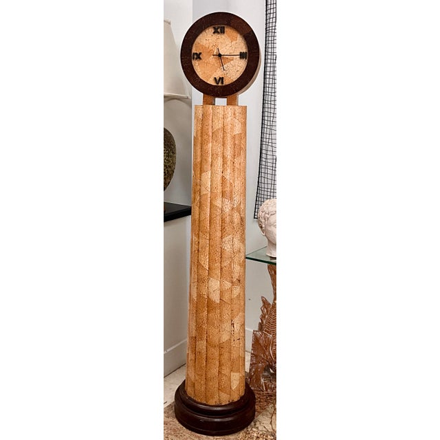 Beige Highly Unusual Pen Shell Grandfather Clock, Circa 1980s For Sale - Image 8 of 16