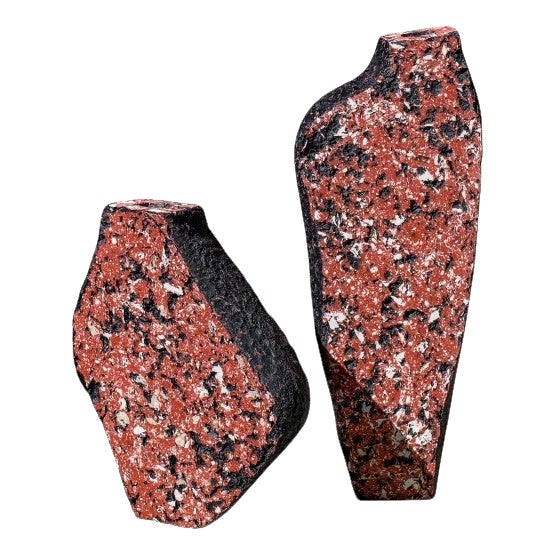 Concrete Sculptural Vases by Donatas Zukauskas, Set of 2 For Sale