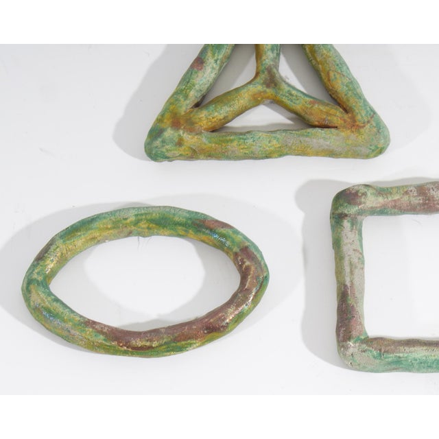 1990s 1991 “Essential Equation” Abstract Ceramic Wall Sculptures by Ana England For Sale - Image 5 of 10