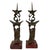 Early 20th Century Chinese Pair of Bronze Happy Buddha Candle Holders For Sale - Image 9 of 9