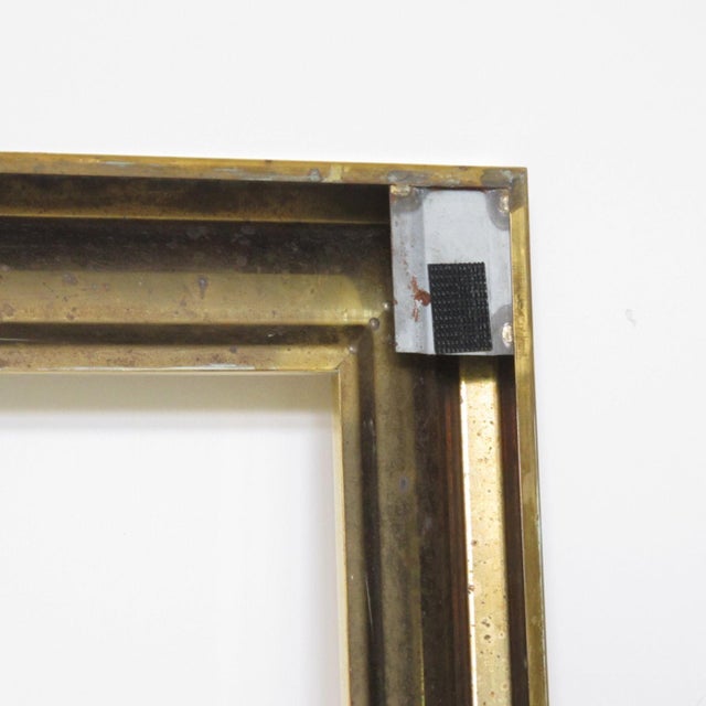 Modernist Brass Metal Frame for Painting, Drawing or Mirror Project For Sale In Atlanta - Image 6 of 9