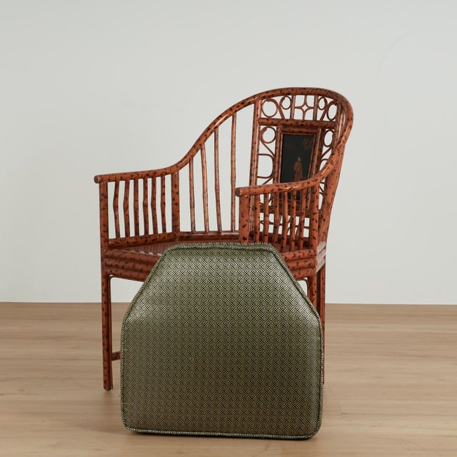 Vintage Set of Four Faux Bamboo Brighton Pavillion Style Chairs by Maitland Smith For Sale - Image 16 of 18