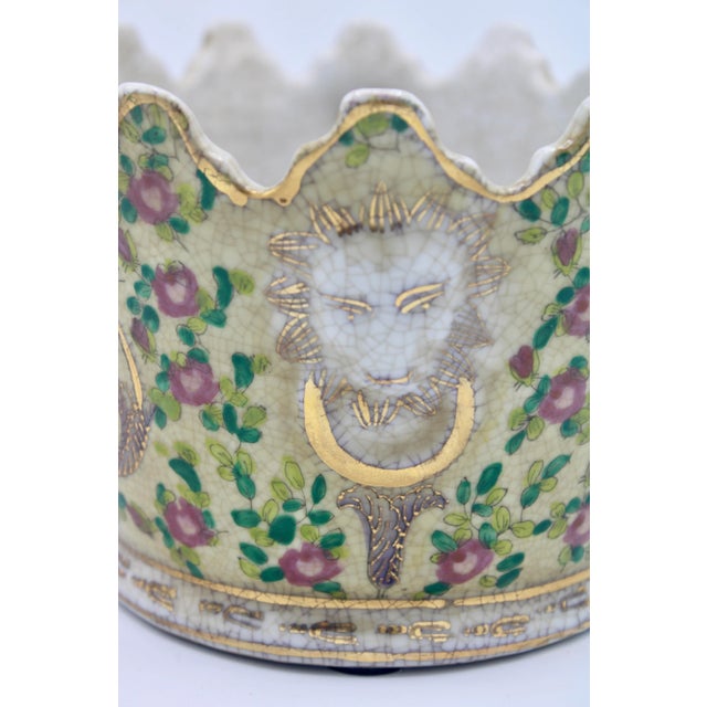 Vintage Chinoiserie Ceramic Cachepot Planter For Sale - Image 11 of 11