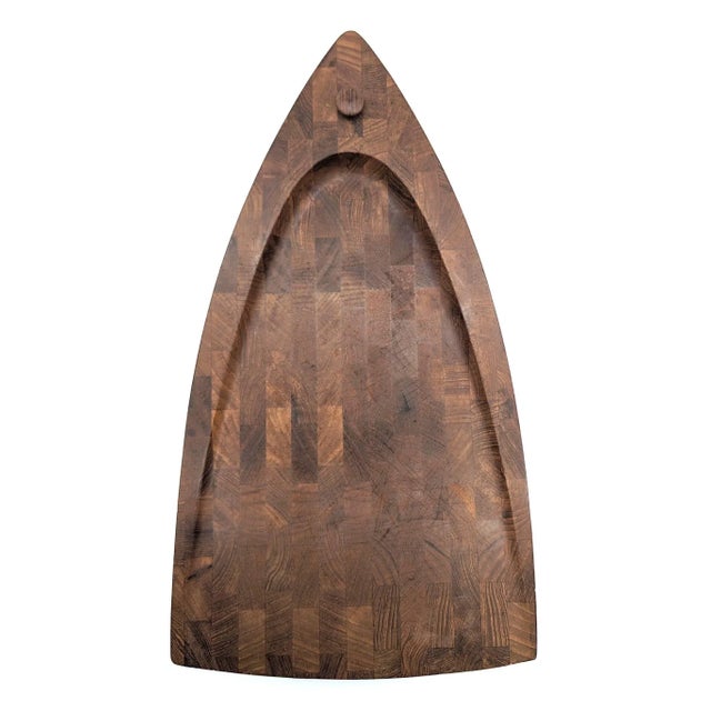 1960s Digsmed Teak Wood Carving and Charcuterie Board For Sale - Image 9 of 11