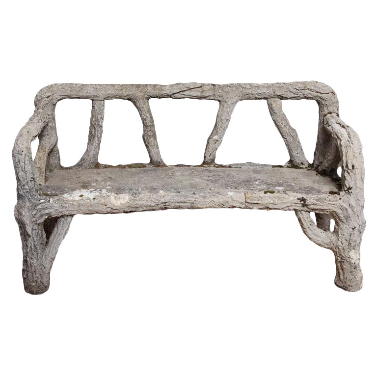 Faux Bois Garden Bench Chairish