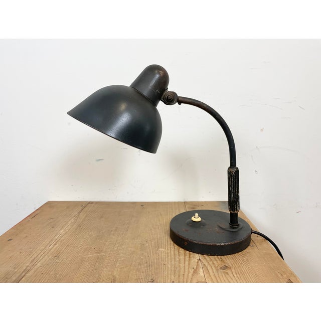 Black Industrial Table Lamp from Siemens, 1930s For Sale - Image 16 of 16