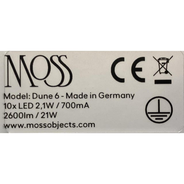 Silver Dune 6 Vertical Line Light with Silver Anodized Shades by Daniel Becker For Sale - Image 8 of 9