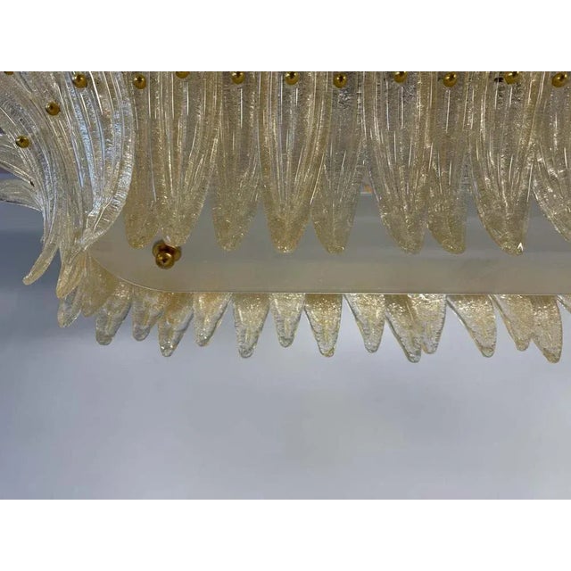 Vintage Italian Murano Palmette Pendant in Amber Glass, 2000s For Sale - Image 4 of 15