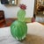 Modern 1990s Green Emerald and Amethyst Purple Murano Glass Flowering Cactus For Sale - Image 3 of 13