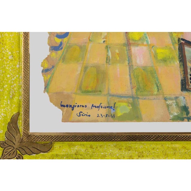 Sirio Pellegrini, Buongiorno Professore!, Mixed Media, 1969 For Sale - Image 4 of 5