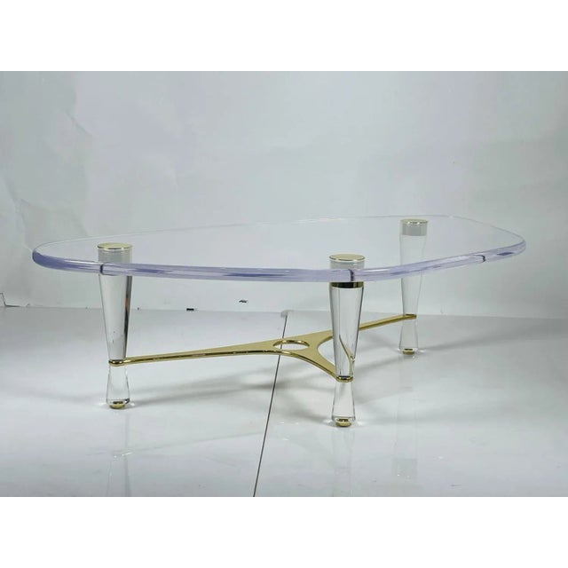 Metal Early 21st Century Amparo Calderon Tapia # 1/100 "Homenaje" Lucite & Brass Coffee Table For Sale - Image 7 of 12