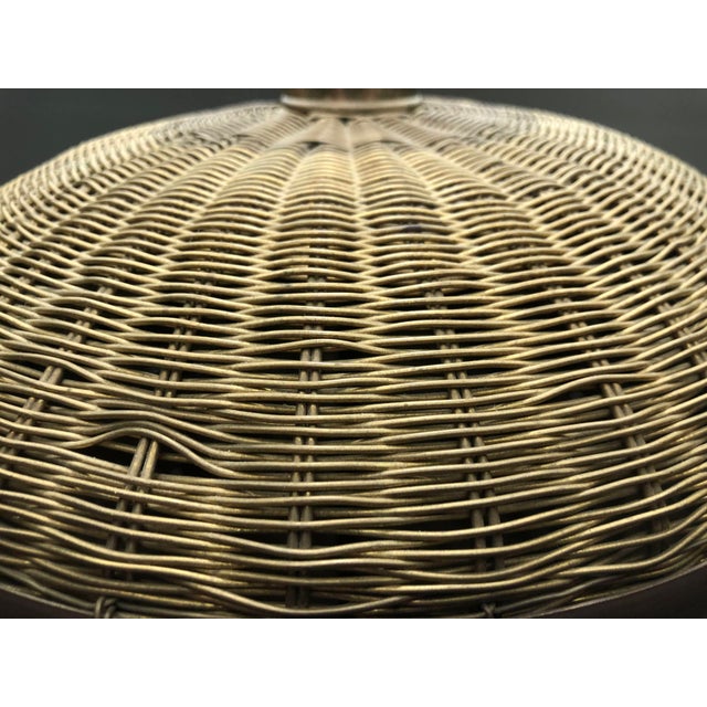 Chapman Lamps With Basket Weave Metal Bases Chairish