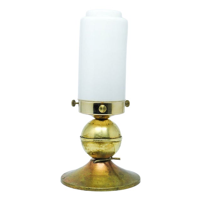 Metal and Glass Table Lamp, Germany, 1930s For Sale