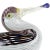Mid-Century Modern Vintage Murano Dino Martens Black White Stripes Gold Leaf Base Italian Art Glass Bird Figure Sculpture For Sale - Image 3 of 7
