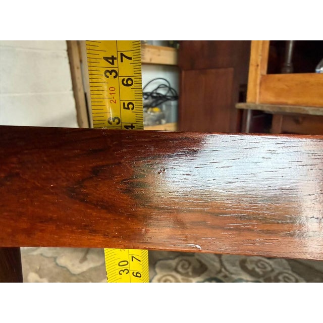 Mid 20th Century Set of 8 High Ladder Back Rosewood Tapestry Leg Dining Chairs For Sale - Image 13 of 17