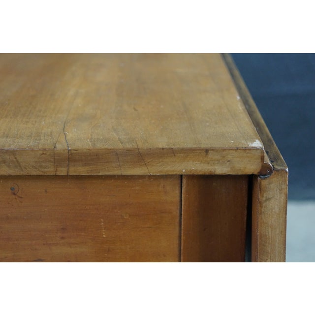Antique Early American 19th C Cherry Gate-Leg Drop Leaf Dining Console Table 60" For Sale - Image 17 of 18