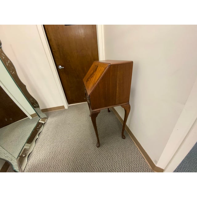 1970s 1970s Mahogany Queen Ann Style Slant Front Writing Desk For Sale - Image 5 of 13