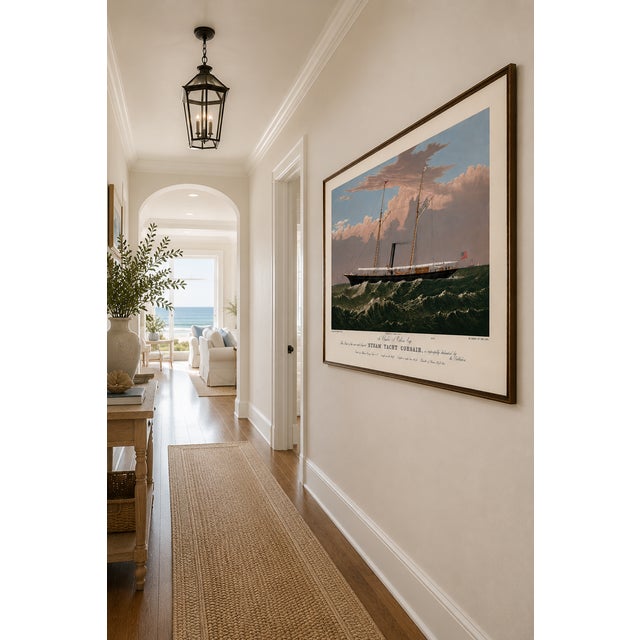 Steam Yacht Corsair, Vintage Art Print Reproduction, 36" X 24" For Sale In Buffalo - Image 6 of 11