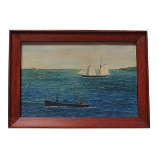 Nautical Seascape Oil on Canvas For Sale