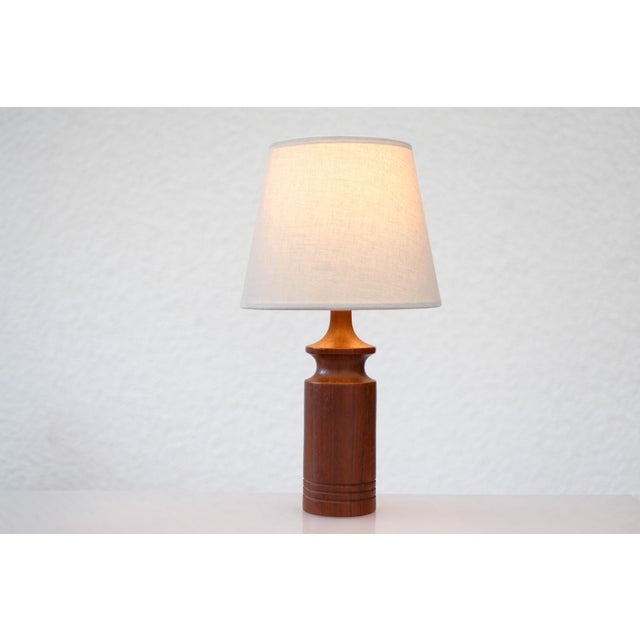 Modern Scandinavian Teak Table Lamp For Sale - Image 15 of 15